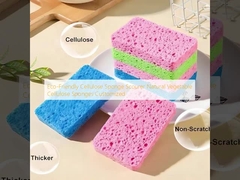 Eco-Friendly Cellulose Sponge Scourer Natural Vegetable Cellulose Sponges Customized