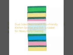 Dual-Sided Non-Scratch Eco-Friendly Kitchen Sponge and Dish Scrubber for Heavy-Duty Cleaning